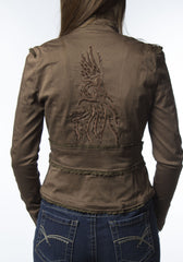 hand beaded cotton victorian jacket