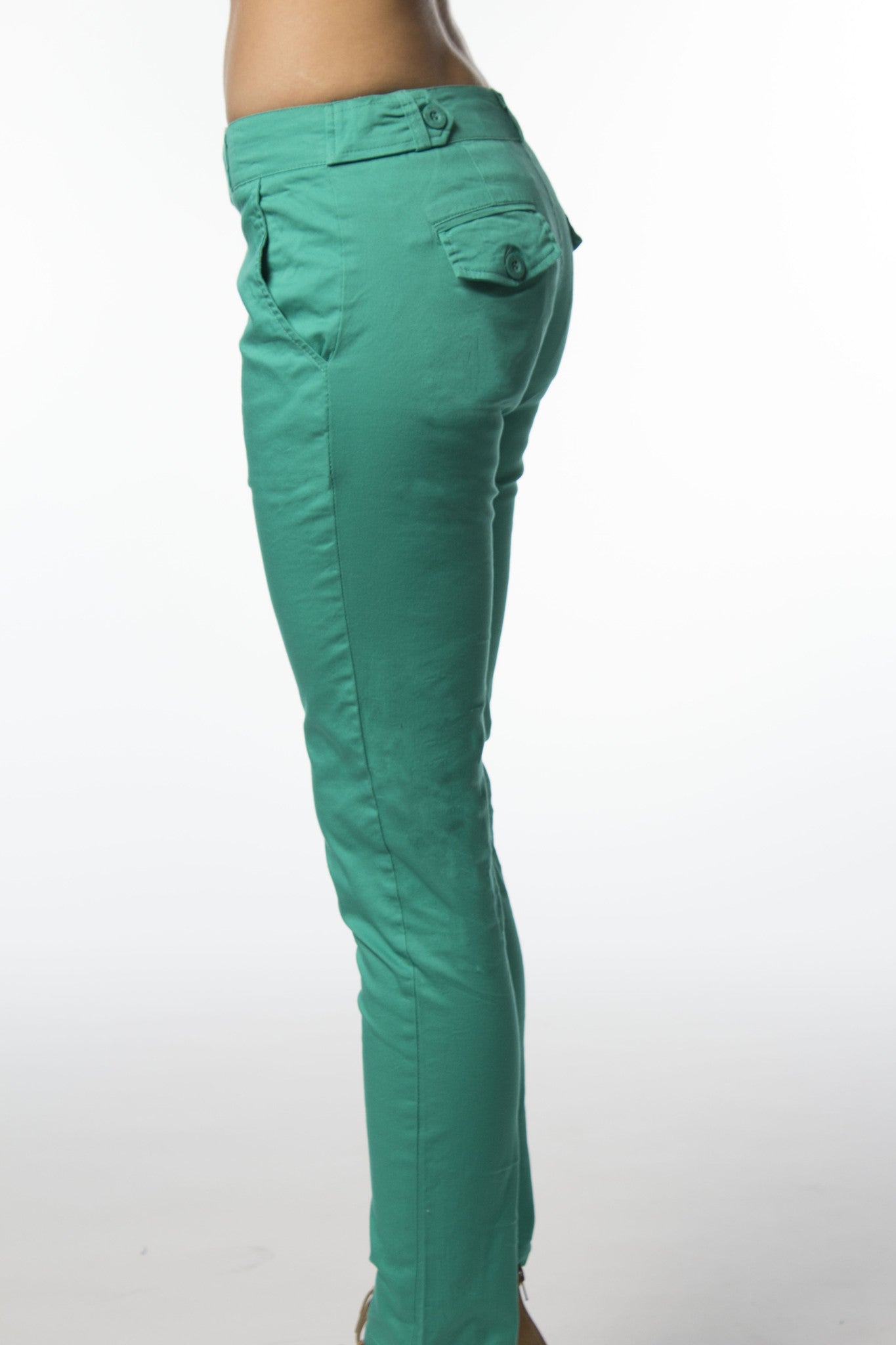 grabber green cotton skinny pant