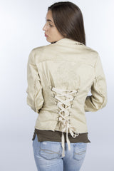 Beige adjustable corset jacket