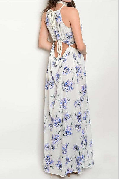 Floral Print Maxi Dress-312